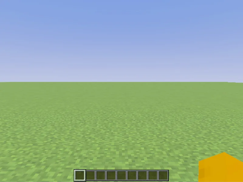 The inventory emptied by /clear in Minecraft (after)