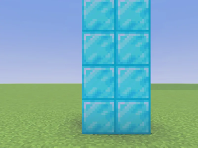 /teleport moving the player across the world in Minecraft (after)